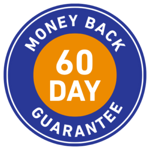 CONQUEST-60-DAY-GUARANTEE-HIRE TO BUY-MAFIA-OFFER - Conquest Blue circular badge with orange center reading '60 DAY' for a money-back guarantee (60-day guarantee).Blue circular badge with orange center reading '60 DAY' for a money-back guarantee (60-day guarantee).
