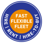 CONQUEST-FLEXIBLE FLEET ACCESS-HIRE TO BUY-MAFIA-OFFER - Conquest Circular blue badge with orange center reading 'FAST FLEXIBLE FLEET' and edge text 'HIRE • RENT • HIRE-TO-BUY' for rental options; promotional badge.Circular blue badge with orange center reading 'FAST FLEXIBLE FLEET' and edge text 'HIRE • RENT • HIRE-TO-BUY' for rental options; promotional badge.