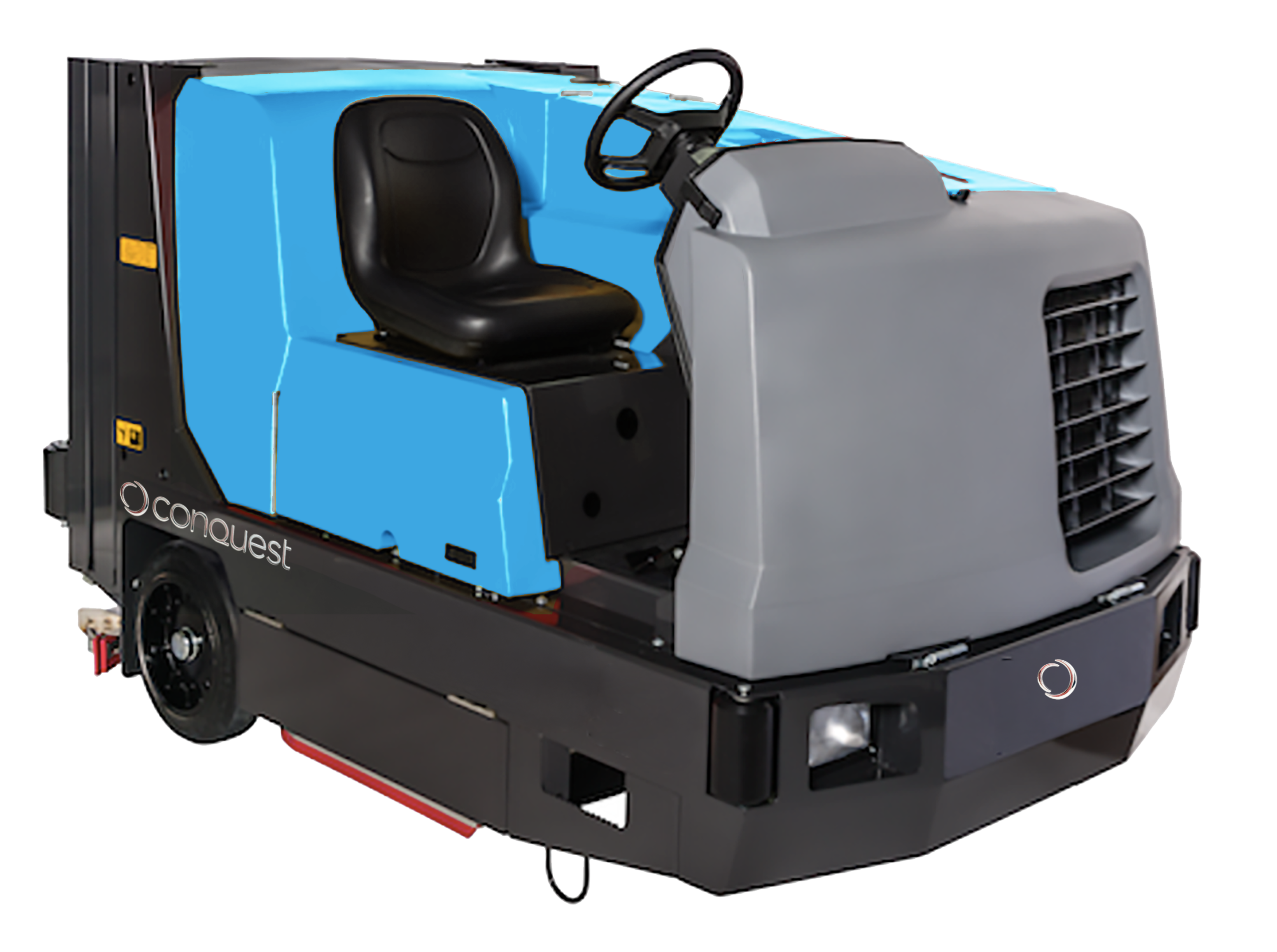 CONQUEST SUPER DUTY_SDC155_COMBINATION SWEEPER SCRUBBER_HERO IMAGE - Conquest Equipment Technologies Conquest SDC155 Hot Water Sweeper ScrubberConquest SDC155 Hot Water Sweeper Scrubber