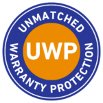 CONQUEST-UNMATCHED WARRANTY PROTECTION UWP - HIRE TO BUY-MAFIA-OFFER - Conquest Circular blue badge with orange center and white 'UWP' text, surrounded by 'Unmatched Warranty Protection'Circular blue badge with orange center and white 'UWP' text, surrounded by 'Unmatched Warranty Protection'