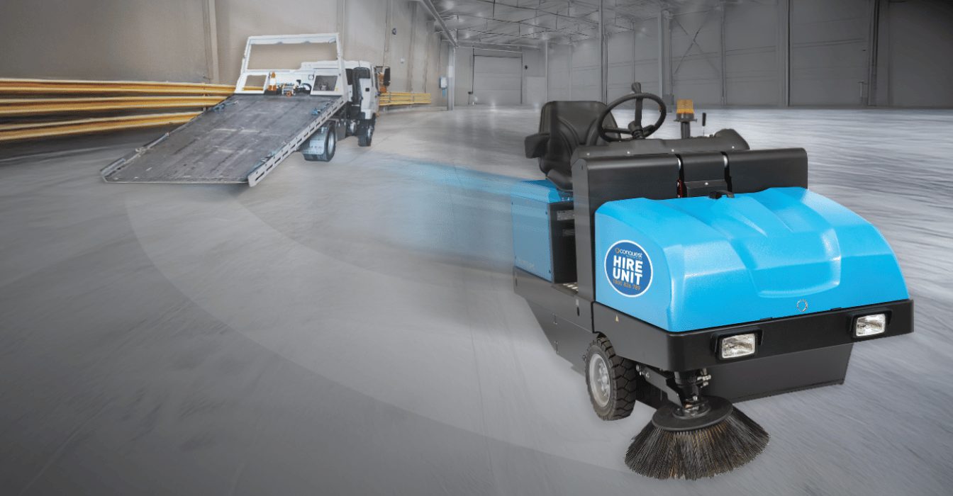 Don't Clean Floors the Hard Way. Do it with Industrial Scrubber or Sweeper for Hire.