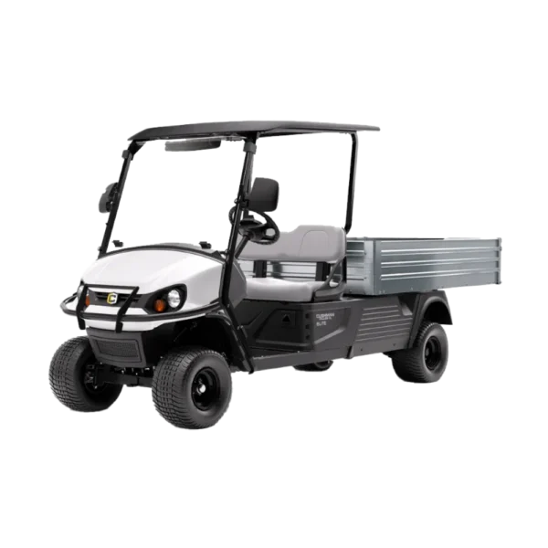 Conquest Hauler XL utility vehicle shown from a front three-quarter angle with aluminium cargo tray on a clean background