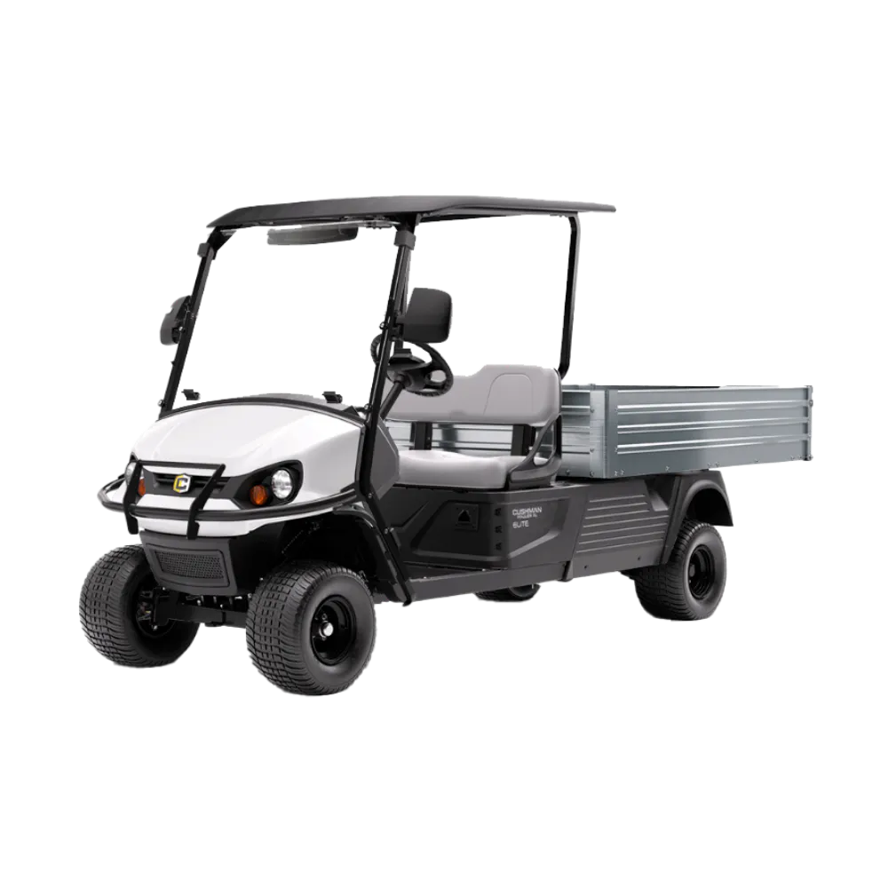 Conquest Hauler XL utility vehicle shown from a front three-quarter angle with aluminium cargo tray on a clean background
