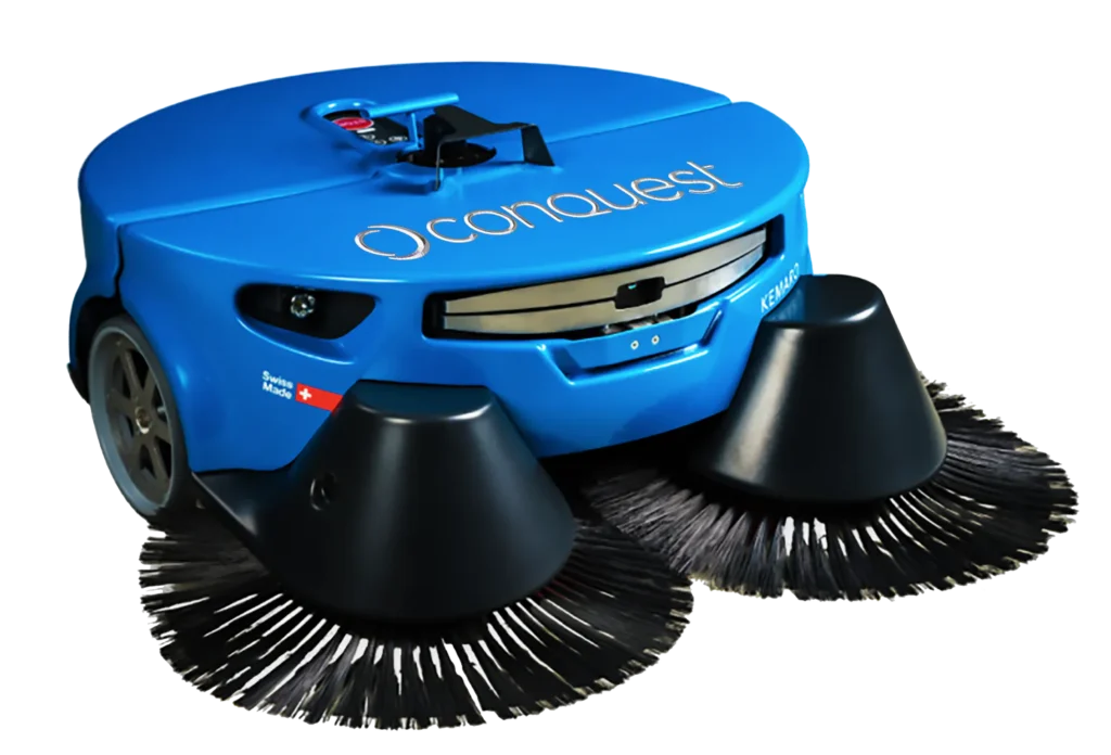 Conquest HDA-K900 robotic sweeper designed for autonomous warehouse and industrial floor cleaning