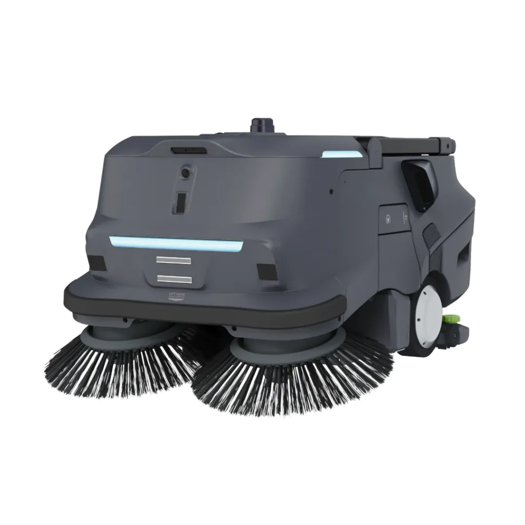 Conquest HDA70V autonomous robotic sweeper vacuum for collecting dust, debris and fine particles in industrial environments.