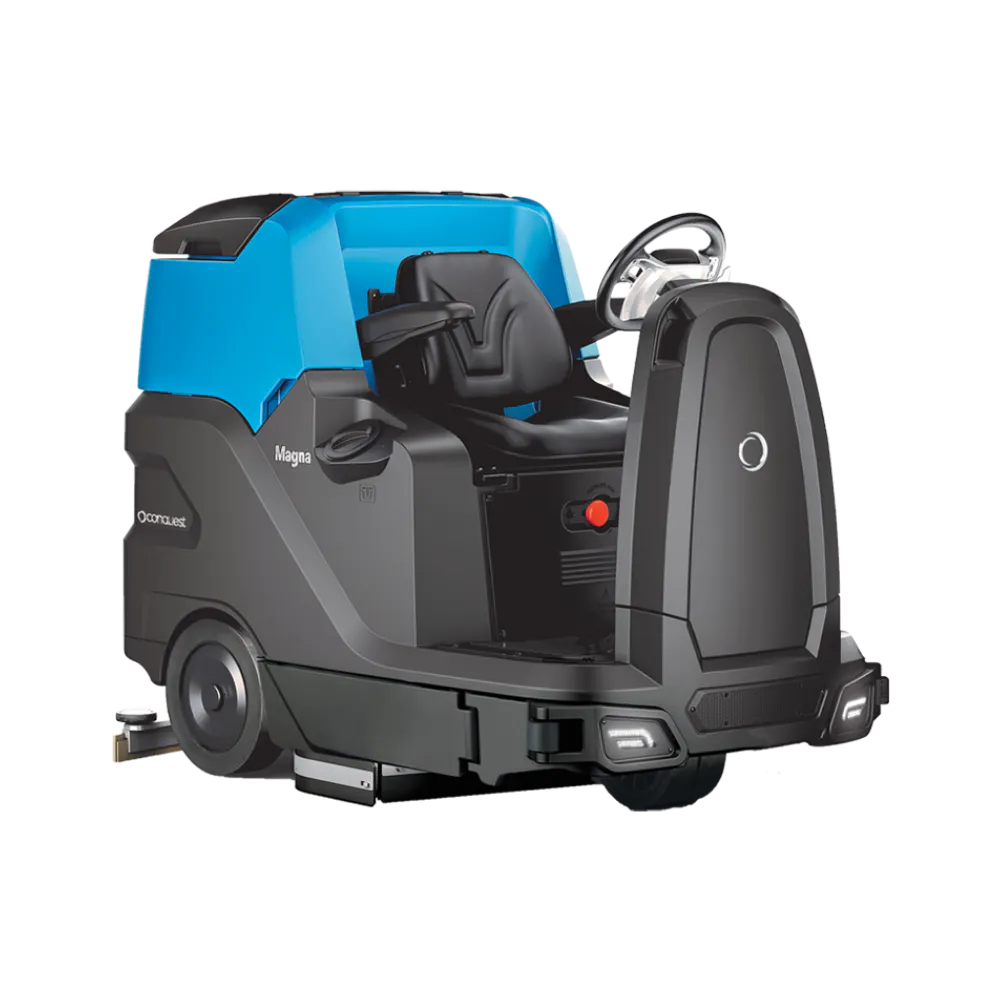 Conquest HDS90 Ride-On Industrial Scrubber for heavy-duty commercial and industrial floor cleaning
