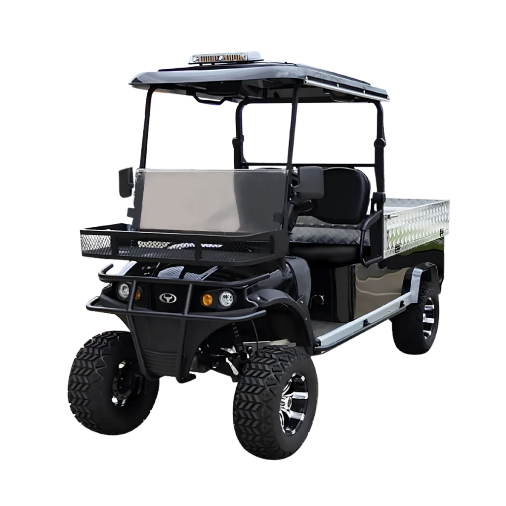 Conquest HDUV200 utility task vehicle with heavy-duty cargo tray for transporting equipment across worksites
