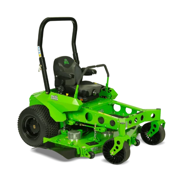 Conquest SDM60 ride-on mower shown in a three-quarter front studio view for professional commercial turf maintenance