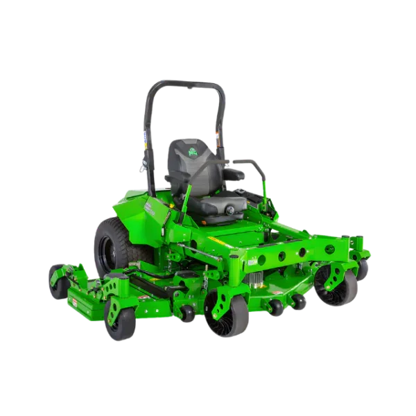 Conquest SDM96 ride-on mower shown in a three-quarter front studio view for professional commercial turf maintenance