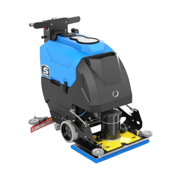 Conquest SDS55-O walk behind scrubber with oscillating scrub deck for efficient commercial and industrial floor cleaning