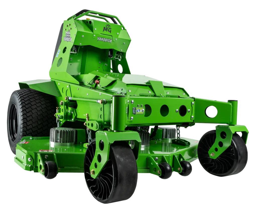 Conquest SDSM60 stand-on mower designed for efficient commercial turf maintenance and professional lawn care