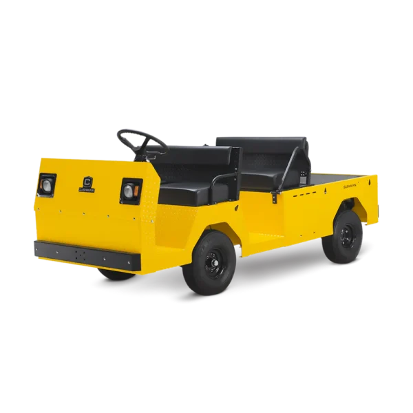 Conquest Titan XD-4 industrial vehicle shown in a three-quarter front studio view for heavy-duty material transport