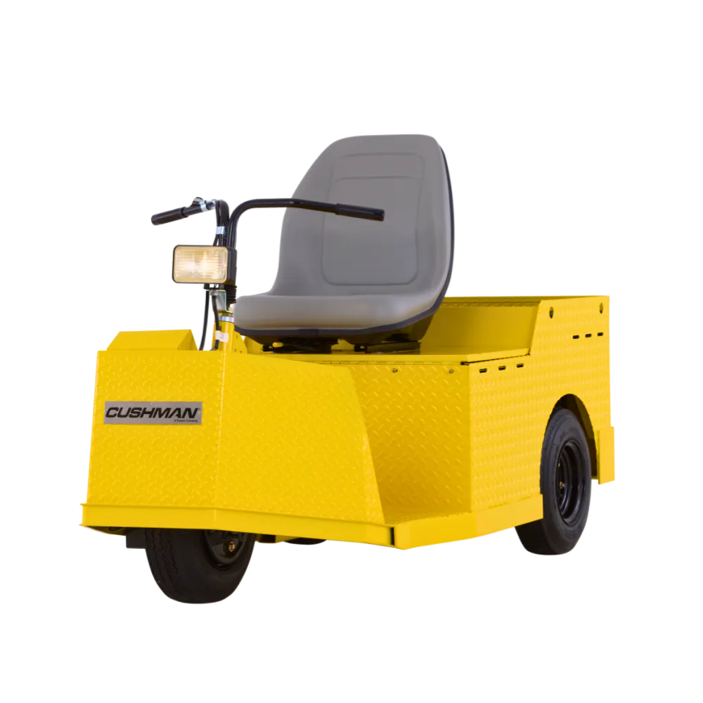Conquest TUG 8K industrial tow tractor shown as a hero product image for towing heavy loads in commercial facilities