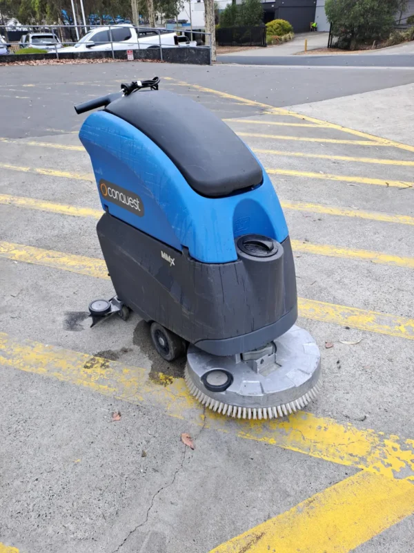 Used Conquest HDS55 Walk Behind Power Scrubber Serial No. 215007117